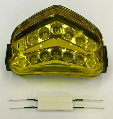 04-05 GSXR 600 750 LED AMARILLO Luz Trasera Freno Señales de Giro Integradas Foto 1 de 4