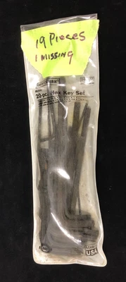 Vintage Craftsman 946677 metric 19pc Hex Key set USA long and short arm - Image 1 of 3