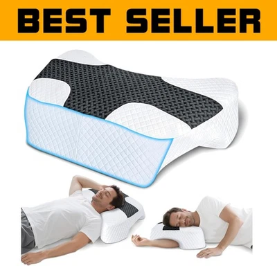 Upgraded Side Sleeper Pillow with Arm Holes, Memory Foam for Neck Pain Relief - Image 1 of 4