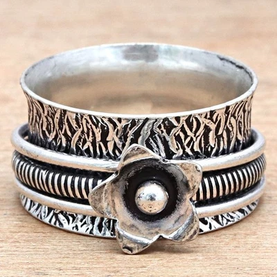 Joyería de plata hecha a mano Spinner Ansiety "9" Foto 1 de 4