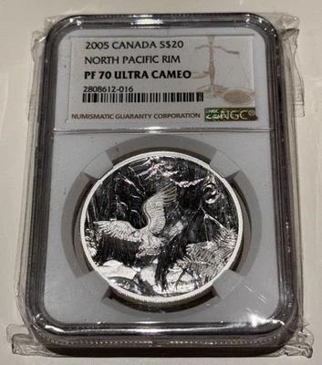 2005 Canada $20 North Pacific Rim NGC PF70 Ultra Cameo – Perfect Grade - Image 1 of 2