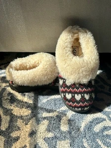Pantofole Ugg Australia Hearts Fair Isle foderate nere taglia 1 - Foto 1 di 8