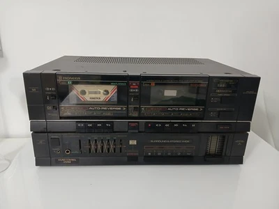 Pioneer Dc-555Z Amplificatore Stereo Doppia Cassetta Hifi Stereo Nero Vintage - Immagine 1 di 3