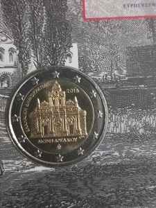 Grecia 2016 2 euro coincard - 150 anni dall'incendio del monastero di Arkadi - Foto 1 di 2