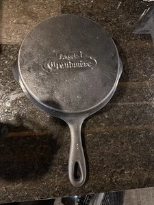 Vintage German ANGELA Cast Iron 10 in Grandmere Skillet Pan VTG - Picture 1 of 5