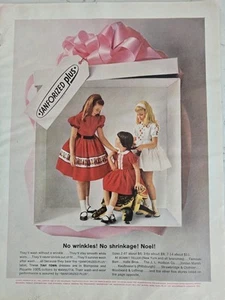 1961 Little Girls Tiny Town Wamsutta vestidos de algodón anuncio de moda vintage - Imagen 1 de 1