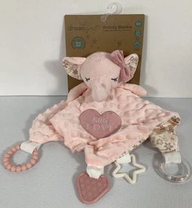 Dream Gro Baby Security Dot Floral Lovey Little Love Pink Elephant Sensory Toy - Picture 1 of 10