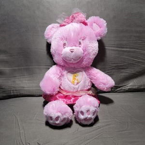 Disney Just Play Pink Teddy Bear Sleeping Beauty Princess Aurora Plush - Picture 1 of 7
