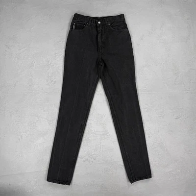Vintage Calvin Klein Black Cotton Denim High Waisted Jeans Fit 28 x 33 - Image 1 of 4