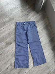 Vintage French Work Spilag Hombre Rayas Azul Ropa de Trabajo Pantalones Pantalones Talla: 52 - Imagen 1 de 9