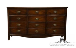 DIXIE FURNITURE Mahogany Traditional Duncan Phyfe Style 58" Triple Dresser 293 - Picture 1 of 10