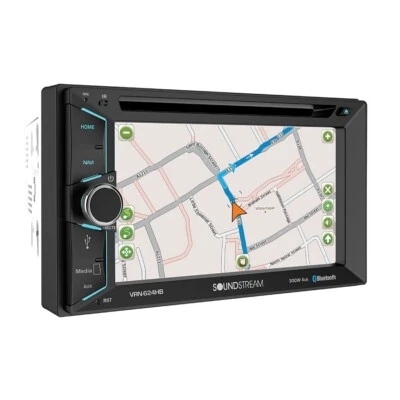 Soundstream VRN-624B, 6.2 Inch Double Din Car Stereo, Navigation LCD Touchscreen - Image 1 of 2