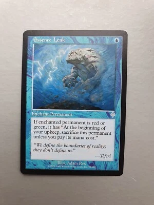 Essence Leak , MTG Invasion (2000). Uncommon Blue Enchant Permanent NM - Image 1 of 2