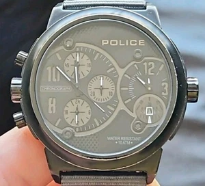 Men's Genuine Large Dual Time Chronograph Police Viper Watch 12739j - Picture 1 of 5