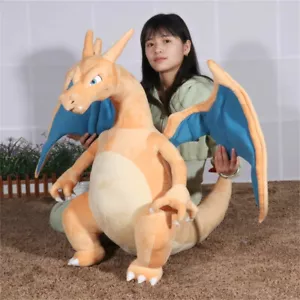 31" Charizard Plush Doll Cute Japan Anime Stuffed Toy Throw Pillow Collect Gift - Picture 1 of 18