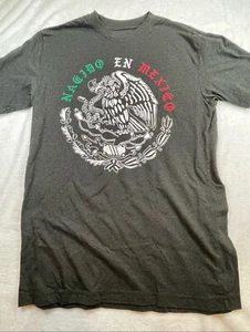 Camiseta Freedom Ranch Gris Hombre 'Nacido En México' Talla Mediana - Imagen 1 de 4