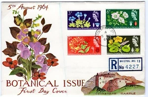 GB QEII FDC Botanical Issues couverture premier jour 1964 {couvertures Samwells}8b.12 - Photo 1/12