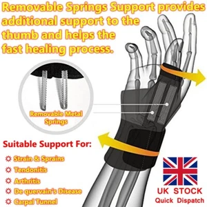 LTG Neoprene Pollice & Polso Supporto Cinturino Mano Bracciale Stecca Stabilizzatore Artrite - Foto 1 di 6
