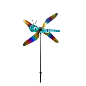 16"w BABY DRAGONFLY WhirliGig Ground Wind SPINNER garden décor, ITB-2555 - Picture 1 of 4