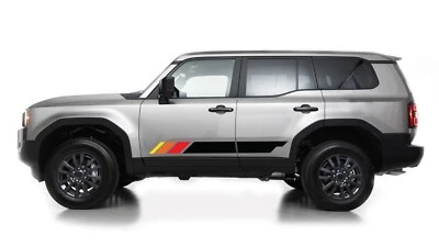 侧面复古条纹门设计贴花贴纸套件适用于丰田 Land Cruiser SUV — 第 1/4 张图片