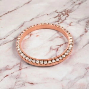 2.50 Carat PRONG Diamond Bezel Rose Plated FOR Rolex 34mm Date Oyster Air-King - Picture 1 of 3