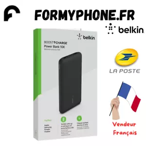 batterie externe 10000 mAh Belkin 2 ports USB, 1 USB-C charge rapide Power Bank - Photo 1 sur 11