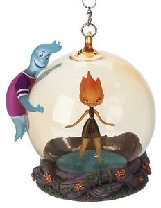 NEW Disney Elemental Wade & Ember Glass Ball Ornament 2023 - Picture 1 of 4