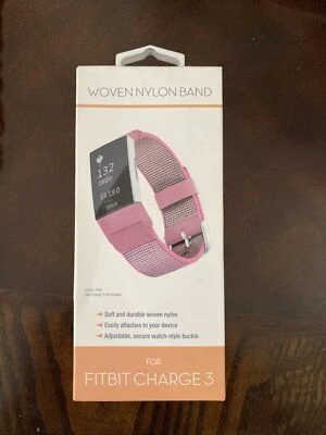 Fitbit Charge 3 / 4 编织尼龙表带全新带盒免运费 — 第 1/3 张图片