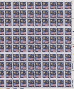 1987 US Scott #2276, Flag and Fireworks, Sheet of 100 MNH - Picture 1 of 1