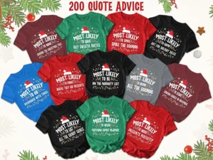 Custom Most Likely To Christmas Shirt, Xmas 2024 Party Group Family Matching Tee - Picture 1 of 9