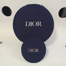NWOT Christian Dior Vanity Makeup Case Navy Blue 6" x 2.5" 