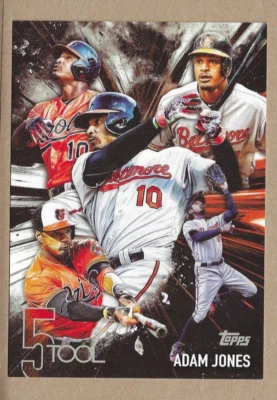 Adam Jones #'d 24/49 JUMBO 5x7" 2017 Topps 5 Five Tool Player 5T-39 - Image 1 of 2