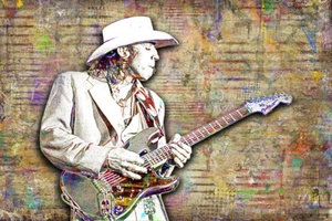 Póster de Stevie Ray Vaughan 8x12 pulgadas, Stevie Ray Vaughan 2 arte envío gratuito EE. UU. - Imagen 1 de 5