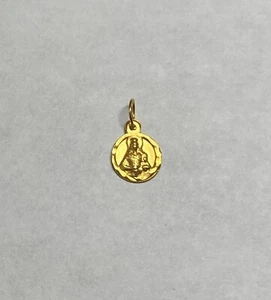 "Santa Bárbara"" 8 mm de oro amarillo de 10 quilates medalla bebé - Imagen 1 de 2