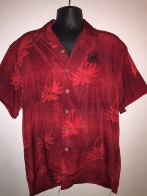 Camisa de manga corta roja con botones Malibu Dreams talla M para hombre Las Vegas  Foto 1 de 4