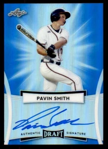 2017 Leaf Metal Draft Pavin Smith Blue Prismatic Auto Rookie #16/25 (ref 6821) - Picture 1 of 2