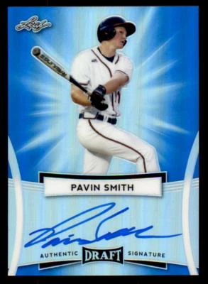 2017 Leaf Metal Draft Pavin Smith Blue Prismatic Auto Rookie #16/25 (ref 6821) - Image 1 of 2