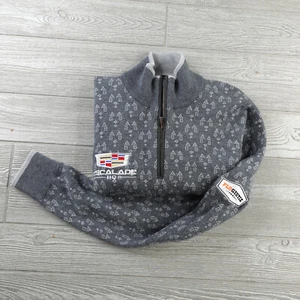 Greyson Tour Issue Sweater Men's Medium 1/4 Zip Pullover Golf 100% Wool AOP - Picture 1 of 9
