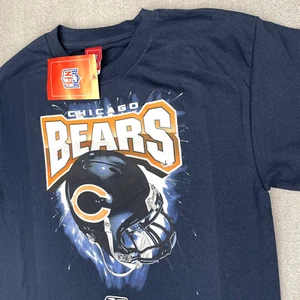 Y2K Kids Chicago Bears Shirt Youth Large Boys Helmet Logo Vintage DEADSTOCK NWT - Picture 1 of 14