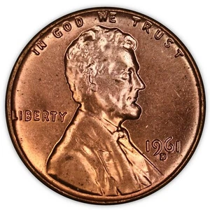 1961 D Lincoln Cent- Repunched Mintmark RPM-039 ANACS MS 65 RED - Picture 1 of 3