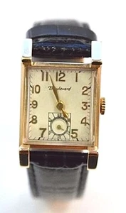 W465- BOULEVARD 14K YELLOW GOLD HAND WINDING AVIA MEN'S WATCH - Picture 1 of 1