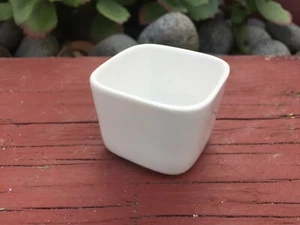 40x Square Mini Cube White Ceramic Glazed Plant Pots Succulent Home Office 5cm - Picture 1 of 13