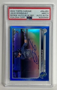 2022 Topps Chrome Julio Rodriguez Blue Refractor 136/150 #RA-JRO MINT 9 PSA - Picture 1 of 2