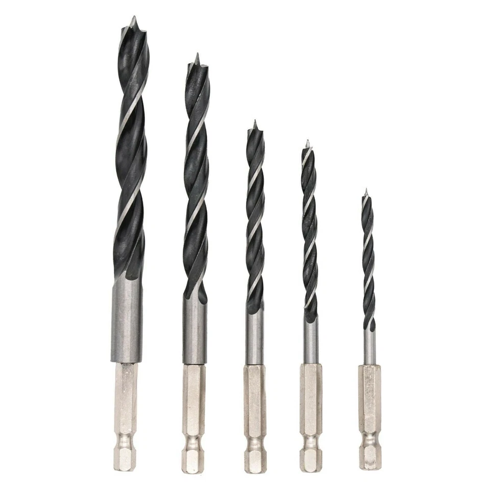 Holzbohrer Spiralbohrer Bohrersatz Bit Bohrer Sechskantschaft Holz Set 5 tlg - Bild 1 von 1