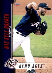 2016 Reno Aces Choice #10 Kyle Drabek Magnolia Texas TX Baseball Card