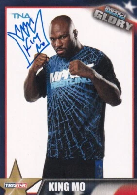 King Mo Muhammed Lawal Signed 2013 TriStar TNA Impact Glory Card 51 Bellator MMA - Image 1 of 4