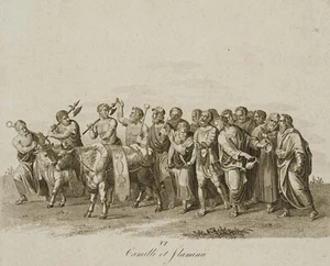 G. DÖBLER (1788-1845), Camilli et Flaminii, 1819, KSt. Klassizismus Tiere - Bild 1 von 4