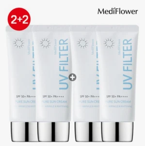 MediFlower UV Filter Pure Sun Cream 50ml x 4pcs SPF50+ PA++++ K-Beauty - Picture 1 of 9