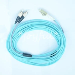 50m Armored LC-FC UPC MM OM3 10GB Cable Duplex Fiber Optical Jumper Patch Cord - Afbeelding 1 van 1