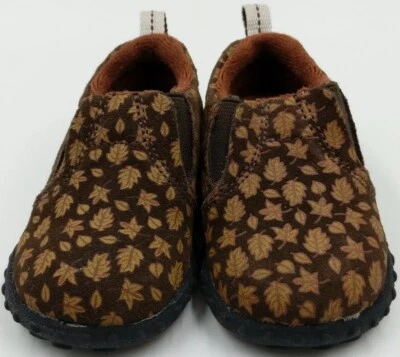 NEW! Kids MERRELL  Jungle Mini Moc Brown, Orange LEATHER Shoes Size 4 - Image 1 of 4